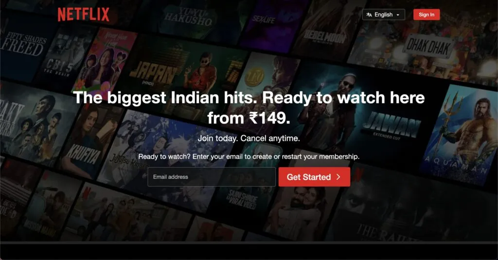 インドのNetflixに登録する方法01