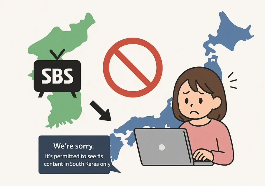 ジオブロック表示に困っている女性の画像