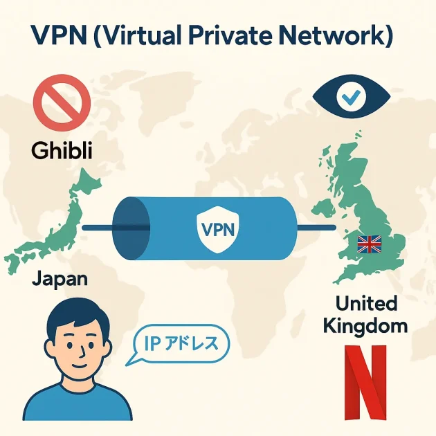 VPNでNetflixのジブリが見れる理由